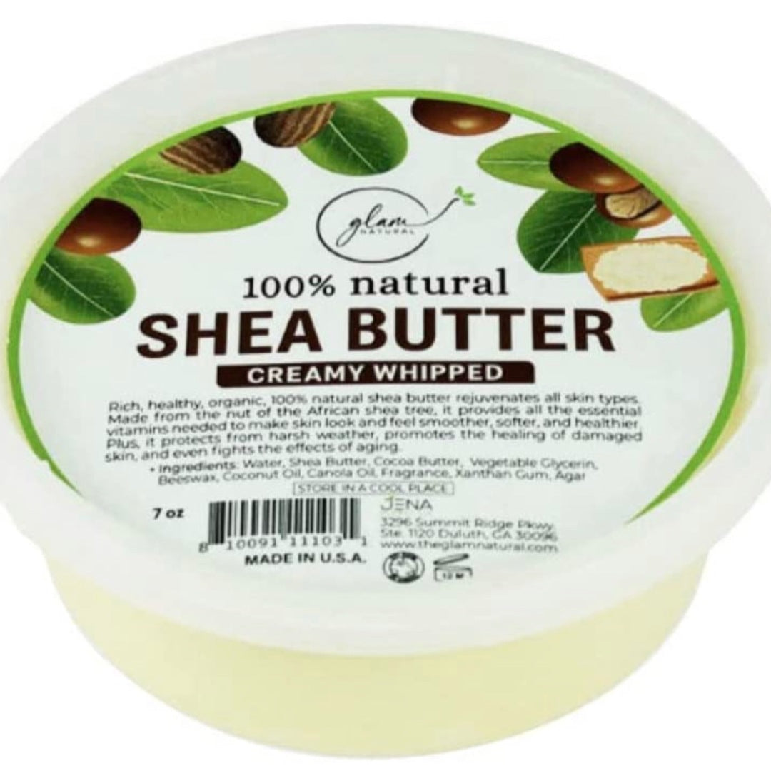 Glam Natural 100% Natural Shea Butter Soft Whipped 7oz