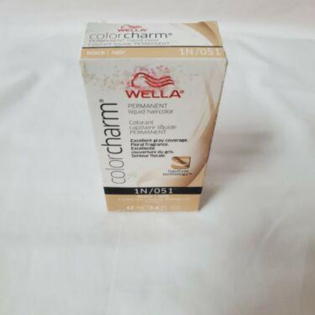 Wella ColorCharm Permanent Liquid Hair Color for Gray Coverage 1N Black