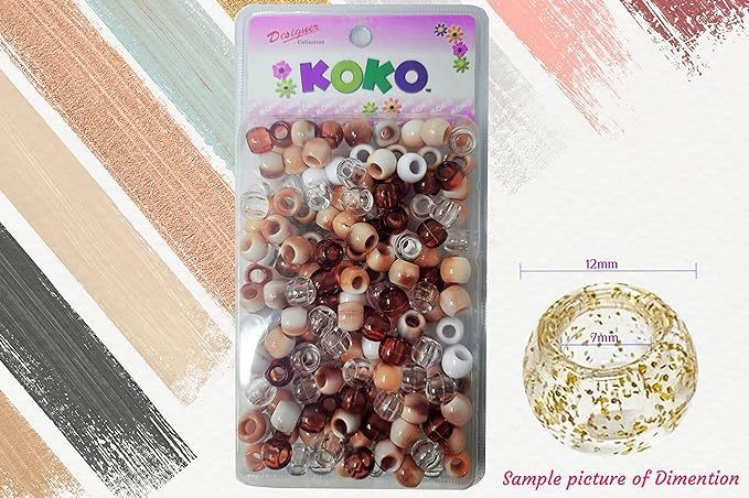 Koko Hair Bead Rainbow Wood