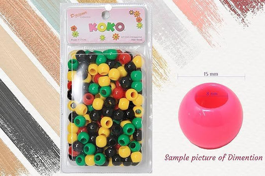 Koko Hair Beads RGYB medium