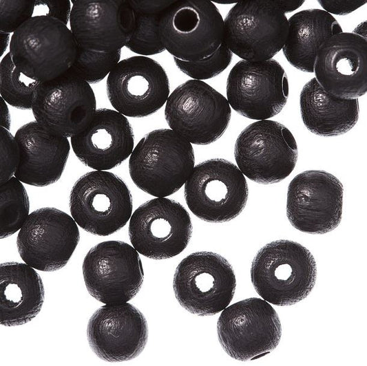 Koko Medium Black Wood Bead