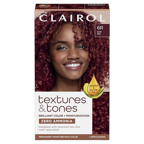 Clairol Textures & Tones Permanent Hair Dye, 6R Ruby Red