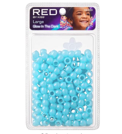 Red By Kiss X-Large Blue Glow In The Dark Hair Beads