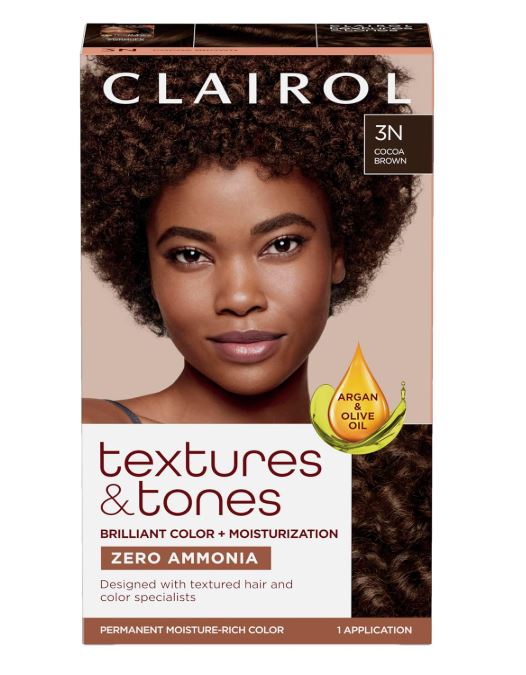 Clairol Textures & Tones Permanent Hair Dye, 3N Cocoa Brown