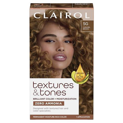 Clairol Textures & Tones Permanent Hair Dye, 5G Caramel Brown