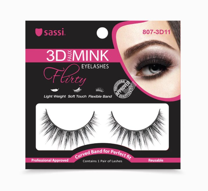 Sassi 3D Mink Faux Eyelashes Flirty