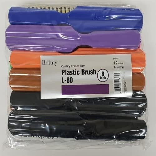 Plastic Brush 8Inch Variety Color - (1 piece)