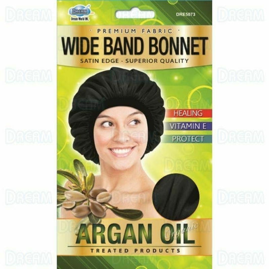Dream Argan Oil Satin Bonnet Cap[XL] Black DRE5073
