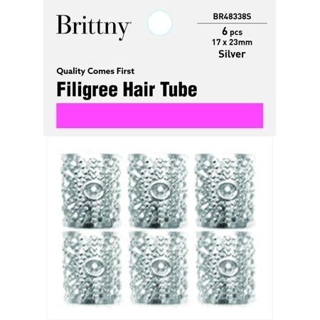 Brittny Hair Accessories Filigree Tube Eye 17 - Silver