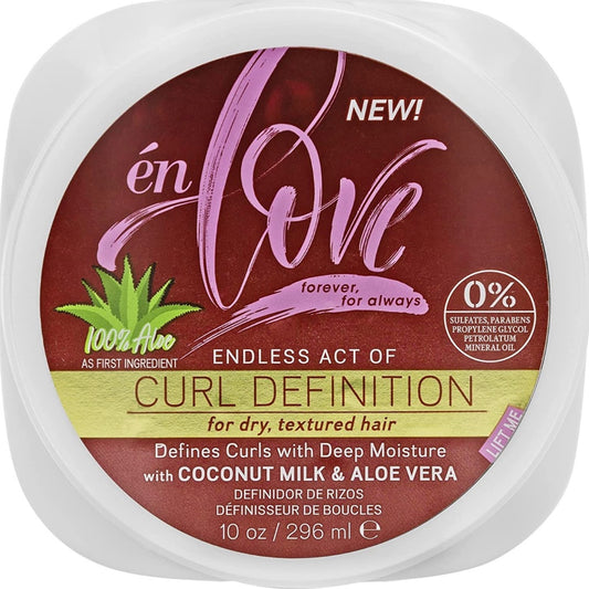 én Love Endless Acts of Curl Definition | Coconut Milk & Aloe Vera |Flake Free Formula 10 oz