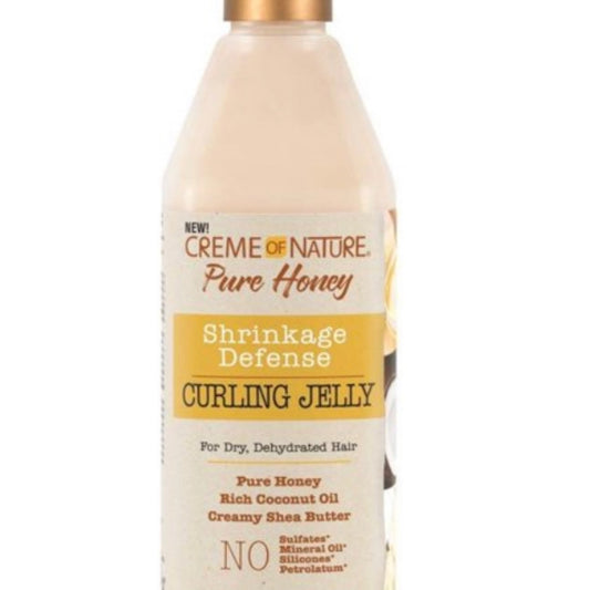 Creme of Nature Curling Jelly, Pure Honey, Coconut Oil and Shea Butter Formula 12oz